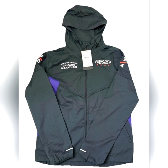 Nike 2024 Chicago Marathon Windrunner Running Jacket Black FV6204-010 - Picture 3 of 13